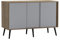 URBNLIVING 3-Door Sliding Sideboard Cabinet with Wooden Legs, Modern Cupboard, Credenza for Living Room, Dining Room or Office, Storage Organizer with Stylish Sliding Doors, Mix & Match Colour Combos