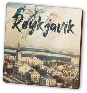 1 x Reykjavik quadratischer Magnet – Island, Island, Reisen, Urlaub, Fotos, Kühlschrank, magnetisch, Reisen, Urlaub, Familie, Freund, Damen, Herren, #83124