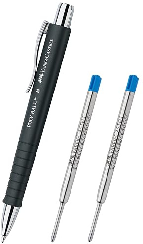 Faber-Castell Kugelschreiber Poly Ball XB (Schwarz + Ersatzminen)