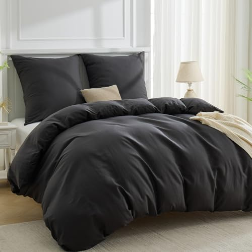 CELESTA Bettwäsche Set 3-TLG 200x220 cm, 100% Baumwolle Anthrazit
