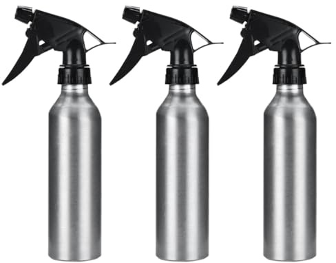 VALICLUD Aluminium Sprühflasche 3 Stück 250 ml Handliche Wassersprühflasche mit Kraftsparendem Auslöser für Garten und Haushalt