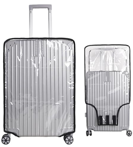 LIUYIDM Housse Valise Transparent PVC Housse de Bagage Transparente Imperméable et Anti-poussière Protection Valise de Voyage Réutilisablepour Poussettes Voyage et Aux à Roulettes