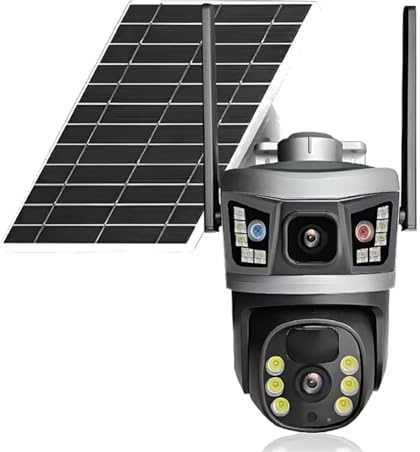 Akfldms V380 Pro 6MP Solar Power 4G IP Dual Lens Dome Camera AI Humanoid Detection Full Color Home Security CCTV Baby Monitor 4G Version (Only for Asia Pacific)