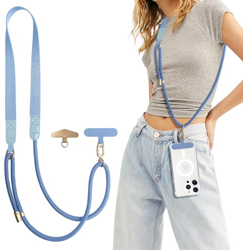 UnnFiko Handykette Universal Handyband zum Umhängen,Verstellbar Lanyard für Handyhülle mit Patch für alle Smartphones