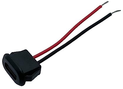 Shntig 1PC connettore USB Tipo C Femmina con terminale 2.0 3A Porta Ricarica Rapida Corrente con Porta Ricarica con Fibbia a Scatto