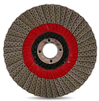 Z-LION Disco abrasivo diamantato da 4 grana 60 con mozzo 5/8-11 per smerigliatrice angolare Ruota a disco lamellare