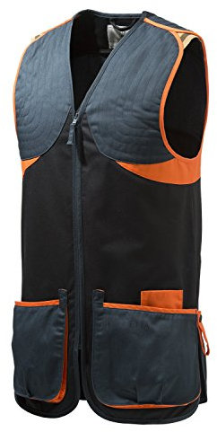 Beretta Herren Full Cotten Vest Schießweste, Schwarz/Orange, M