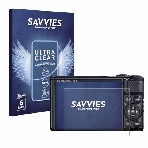 savvies (6 Pezzi Pellicola Protettiva per Canon PowerShot SX740 HS/Lite Protezione Schermo Trasparente