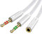 SUCESO Cavo Adattatore Sdoppiatore Cuffie Microfono 2 in 1,Adattatore Jack 3,5mm Maschio a Femmina,Adattatore Splitter Jack da 3,5mm-Due Jack Separati da 3.5mm per Notebook,PC, Cuffie,Auricolari-35cm