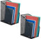 Mind Reader Lot de 2 porte-revues Jumbo en maille métallique - Organiseur de bureau - Noir