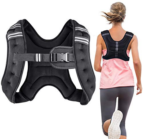 Weighted Vest Weight Vest for Men Women Kids 4 6 8 12 16 Lbs Weights Included, Body Weight Vests Adjustable for Running, Training Workout, Jogging, Walking - Black Grey Pink Blue Purple