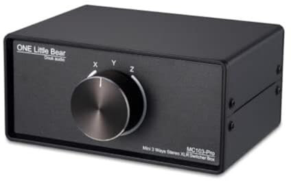 Nobsound 1-IN-3-OUT XLR Audio Switcher Selector, Balanced Audio Converter, 3-Way Stereo Passiv Audio Umschalter (MC103 Pro 3-Out)
