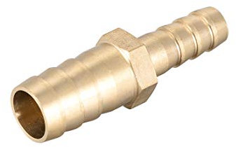 sourcing map Straight Brass Barb Fitting Reducer, Fit Hose ID 12mm to 8mm