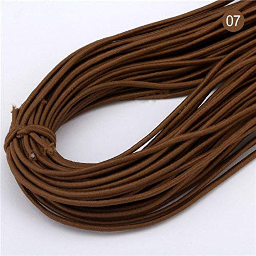 Cuerda elástica redonda de 2 mm de grosor, banda de goma gruesa, para hacer proyectos al aire libre, tienda de campaña, kayak, barco, costura, ropa, accesorios de 43 metros 2 mm color 07