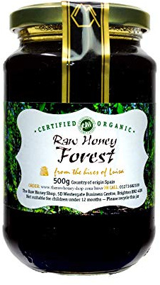 Miel de forêt bio brut de Luisa, 500 g, miel d'arbre sauvage de qualité supérieure, pur, antibactérien, pressé à froid et non pasteurisé