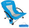KingCamp Strand Liege Stuhl Camping Klapp Falt Sessel Niedrig Garten Stahl 136kg Royal Blue