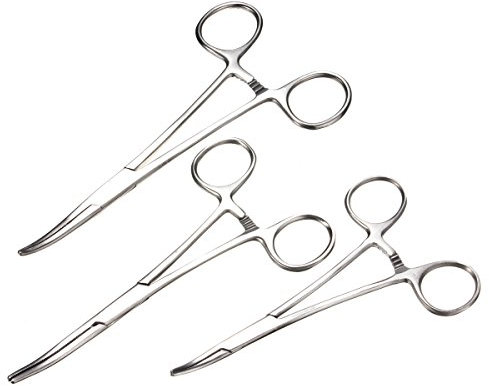 Forspero Pinzas De Enfermería Rectas Curvas Autoblocantes De Acero Inoxidable 12,5/14 / 16Cm - 16cm