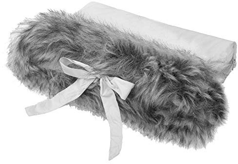 SPRINGOS Kinderwagen Muff|Handwärmer|47 x 33 cm|Hellgrau|Webpelz|Schlaufe|Reißverschluss|Wasserabweisend|Handschuh|Warm|Praktisch (Hellgrau)