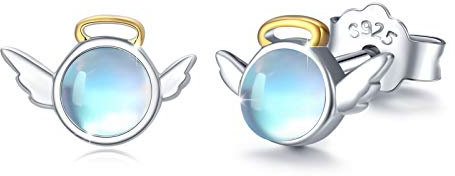 Marienkäfer Ohrringe Kinder Creolen Silber 925 Marienkäfer Creolen Mädchen Ohrringe Durchmesser 10mm Klappcreolen für Damen (Silber)