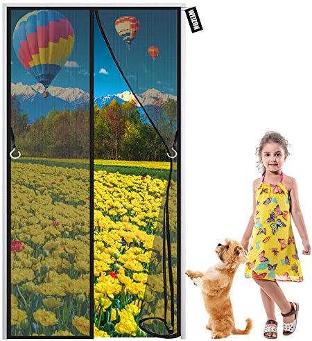 WEIZON Magnetica per Zanzariera 130x240cm（51x94inch） Anti Insetti Tenda Anti Zanzare Magnetica Anti-Zanzare per Ingresso,Porte, Cortili