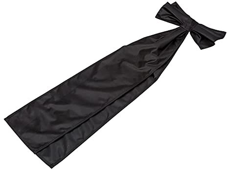 Vispronet Trauerflor schwarz, verschiedene Längen zur Auswahl 80-250 cm, schwarze Schleife, Polyester, Befestigungsband (80 cm)