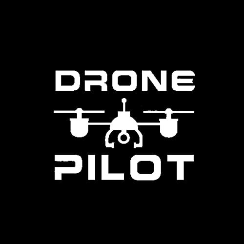 SCSHY Auto-Aufkleber 13Cm * 10.2Cm Drone Pilot Autoaufkleber Vinyl Aufkleber Schwarz/Silber