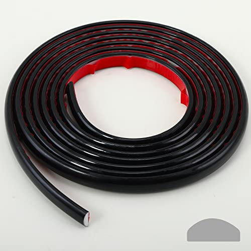 Flexible Zierleiste Selbstklebend | Schwarz Deckenleisten für Boden, Aufkantung, Fliesenkante und Eckendekor | Schälen und aufkleben, 3m x 12.7mm