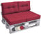 Beautissu Set Palettenkissen Outdoor 1x Sitzkissen 120x80cm & 2X Rückenkissen 60x40cm – Sitzkissen Paletten Möbel Couch Sofa Europaletten Auflagen Palettensofa Palettenmöbel Kissen Balkon Lounge Rot