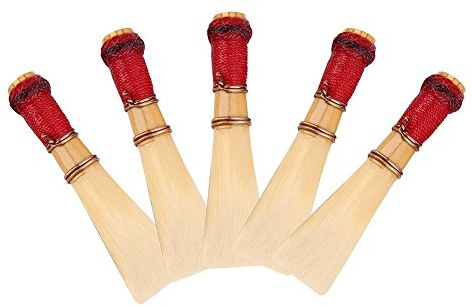 Ausla Oboe Reeds 5 STK Bambus Fagott Blätter Medium Bassoon Reed Case Instrument Zubehör, 71 x 21 x 21 mm