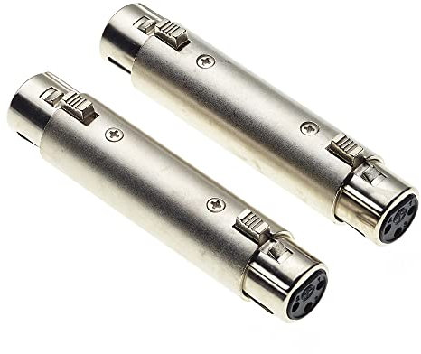 Keple XLR Buchse zu Buchse Adapter, 3 Pin Stecker Gender Changer Coupler Mic Line Adapter, 2 Stück