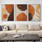 iYoucase Moderne Toile tableau Peinture Abstraite Brun Orange Affiches Et Gravures Minimaliste Murale Art Tableaux Pour Salon Chambre Decoration À La Maison 40x60cmx3 Sans Cadre