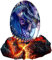 ACOCOFE Drachen Ei, Lava Drachen Ei mit Leuchtender Basis, Handgemachte Skulptur Dracheneier Harz Ornamente, Geschenk für Feiertage, Weihnachten, Geburtstage, Abschlussfeier, Schulanfang (Lila mit