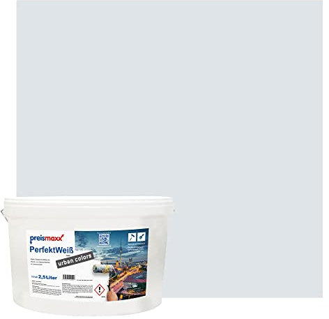 Preismaxx Perfektweiß urban colors, bunte Wandfarbe, lila, eislila, ice purple 2,5L, Innenfarbe, hohe Deckkraft Klasse 2, matt