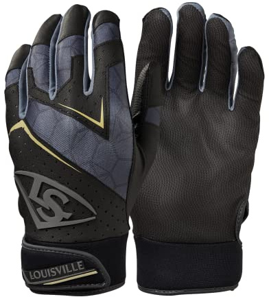 Louisville Slugger 2.0 Schlaghandschuhe für Erwachsene, Schwarz, Größe M