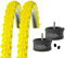 2 x Reifen MTB 20/24/26 Zoll Fahrradreifen Fahrradmantel 50-406/507/559 (20/24/26x1.95) inkl. Black Dingo Schläuche AV (26 Zoll (50-559), gelb)
