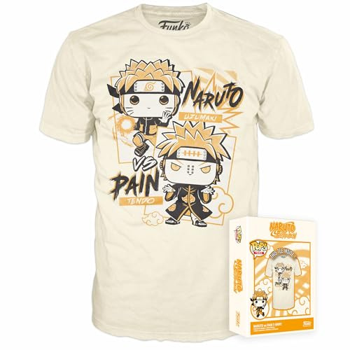 Funko Boxed Tee: Naruto - Naruto V Pain - Small - (S) - T-Shirt - Clothes - Gift Idea - Short Sleeve Top for Adults Unisex Men and Women - Official Merchandise - Anime Fans