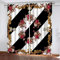 LUORU 3D Barock Vorhänge Abdunkelnd mit ösen 280x260 cm Polyester Scheibengardinen Rosen Schwarz Weiß Gardinen Blickdicht 2er Set Schallschutz Vorhang für Kinderzimmer Wohnzimmer Schlafzimmer