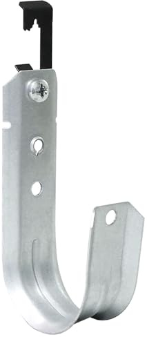 Abeicy 20 Packs 2 Heavy Duty Cable Support J Hooks with Bat Wing Clips for Hanging Cables Management to Ceiling Grid Wire & Threaded Rod