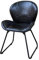 Casa Moro Lederstuhl Alessandro SCHWARZ aus Echtleder & Schmiedeeisen Esszimmerstuhl Leder Retro-Stuhl für Küche Garten Terrasse Esszimmer SP22661