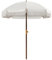 Outsunny Parasol de plage parasol d'extérieur rond parasol à frange protection UV 40 + avec 8 baleines sac de transport inclus gris clair