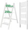 YOUTHCLUB 4 Step Aluminum Ladder, Lightweight Folding Step Stools for Adults with Wide Anti-Slip Pedal, 550 lbs Capacity, sturdy Portable Household and Office Stepladder, Space-Saving, White
