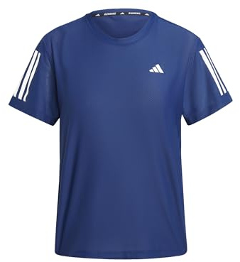 adidas Damen Own The Run Base Tee, Dark Blue, L