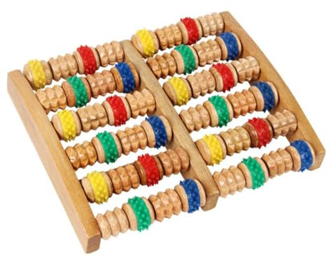 Foot Massager Roller, Wooden Acupressure Massage Tool for Foot Plantar Fasciitis Relief, Foot Pain Relief Massage for Women & Men, Healthy Relax Wooden Tool Care Massage for Home Office Use