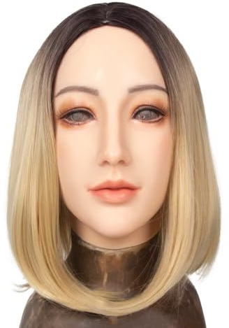 ALZRGORA Morbido Silicone Femminile Maschera Copricapo Maschera Per Crossdresser Transgender Costumi Cosplay