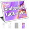 YESTEL Tablet 10 Pulgadas Android con 10GB RAM + 64GB ROM Ampliable 1TB – WiFi 5G, CPU 8 Núcleos, Cámara 5MP + 8MP, GPS, BT 5.0, USB-C – Tablet para Estudiar y Trabajar con Funda – Plata