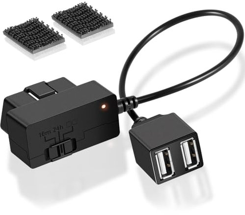 010-12530-23 Constant Vehicle Power Cable for Garmin Dash Cam 46, 47, 56, 57, 66W, 67W, Live, Mini, Mini 2, Tandem, Connect to Vehicle's OBD-II Port for Power Even When Parked and Turned Off
