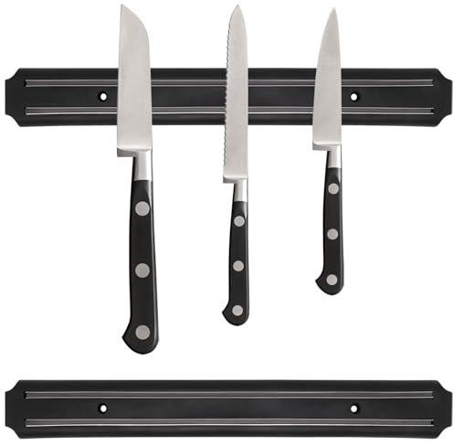 SWZHAI Magnetischer Messerhalter für Wand, 38,1 cm, Küchenmesser, Magnethalter, extra starker Magnet-Messerhalter, Streifen, Messer Magnetleiste für Werkzeug, Küche, Garage, Werkstatt (2 Stück)