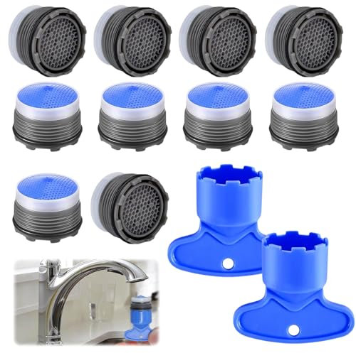 MAEXUS 10 Stück Wasserhahnbelüfter, Wassersprudler, Einfache Installation, Kompatibel mit den meisten Wasserhähnen, mit 2 Schraubenschlüssel (M18,5)
