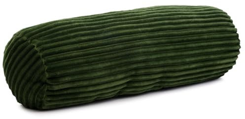 liebling Kissenrolle, Nackenrolle mit Cord-Optik, mit Reißverschluss, 100% Polyester - Mikrofaser, 70 x 22 cm, Farbe: dunkelgrün