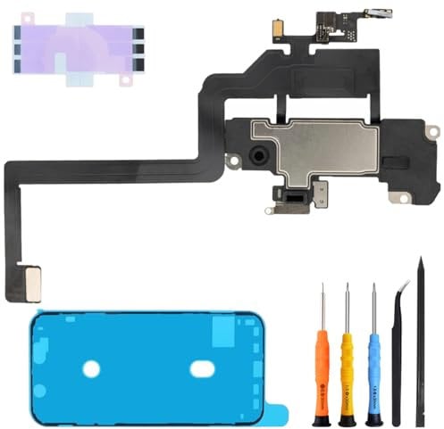 ZHUROUPU Earpiece Speaker Replacement for iPhone 11 2019, Replacement Light Proximity Sensor Flex Cable and Waterproof Pre-Cut Adhesive Sticker with Fix Tools Kit for iPhone 11 6.1 A2111 A2223 A2221